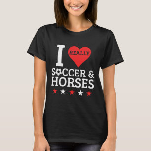 Camiseta Eu Amo Futebol E Cavalos Pé Fofinho Cavalo Engraça