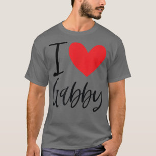Camiseta Eu Amo Gabby Nome Menina Personalizada Mulher BFF 