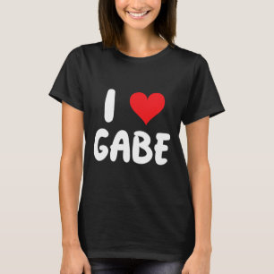 Camiseta Eu Amo Gabe - Coração - Nome