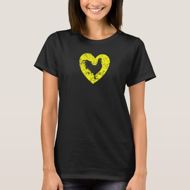 Camiseta Eu Amo Galinhas Fazendeiro (Frente)