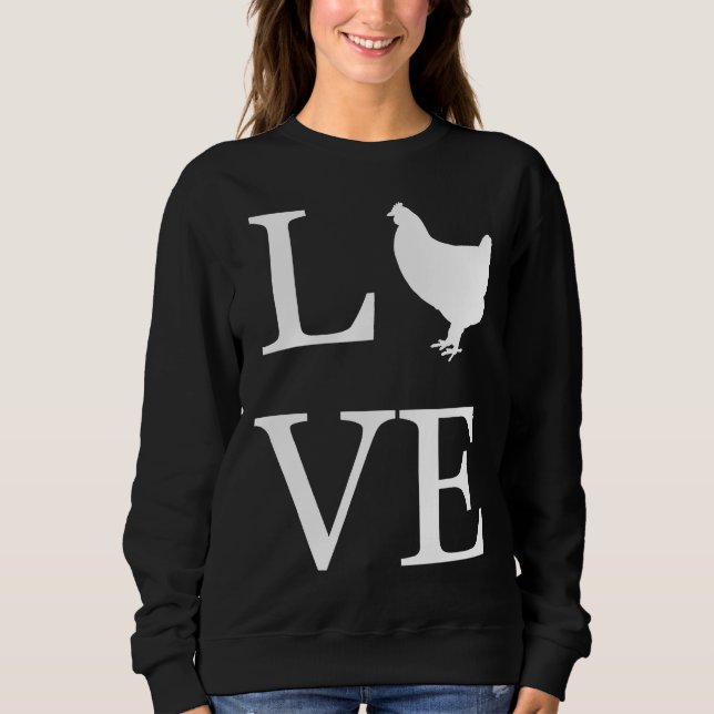 Camiseta Eu Amo Galinhas Silhouette (Frente)