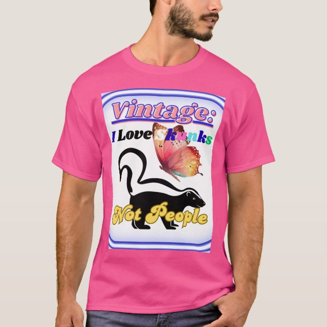Camiseta Eu Amo Gambás, Não Pessoas (Frente)