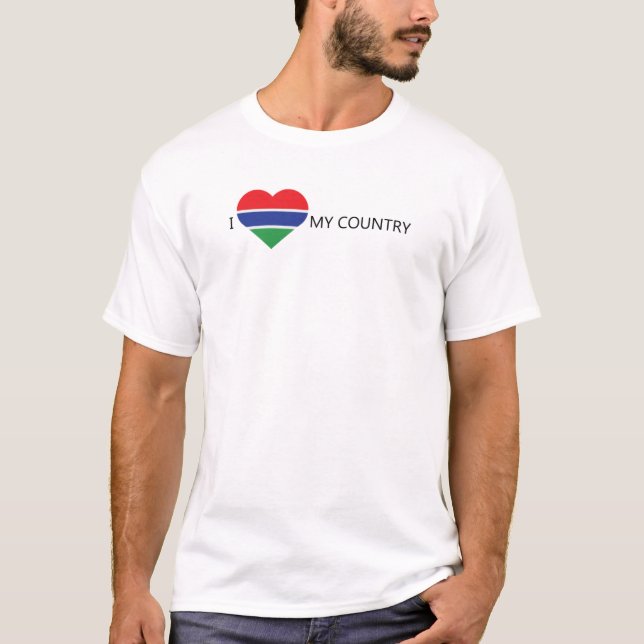 Camiseta Eu Amo Gâmbia (Frente)