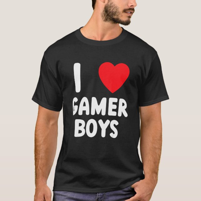 Camiseta Eu Amo Gamer Boys I Love Gamer Boys (Frente)