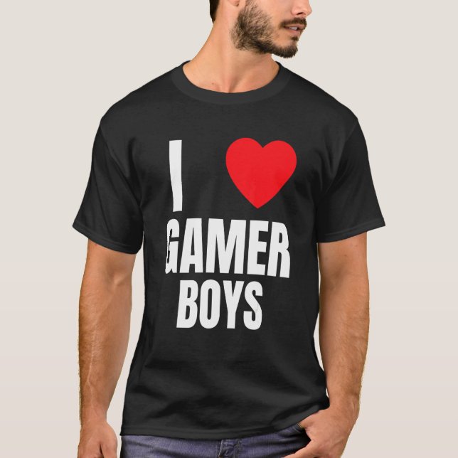 Camiseta Eu Amo Gamer Boys I Love Gamer Boys (Frente)