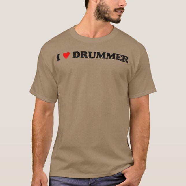 Camiseta Eu Amo Garota Baterista (Frente)