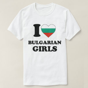 Camiseta Eu amo garotas búlgaras