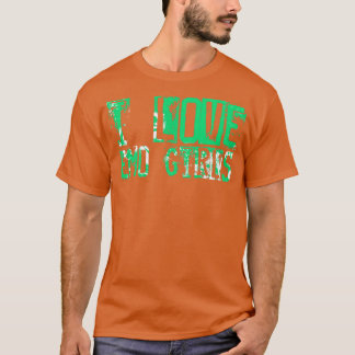 Camiseta Eu amo garotas de emo. Eu adoro meninos de emo. mã
