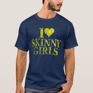 Camiseta Eu amo garotas magras - Eu adoro garotas magras