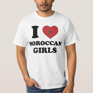 Camiseta Eu amo garotas marroquinas
