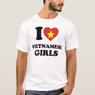 Camiseta Eu amo garotas vietnamitas