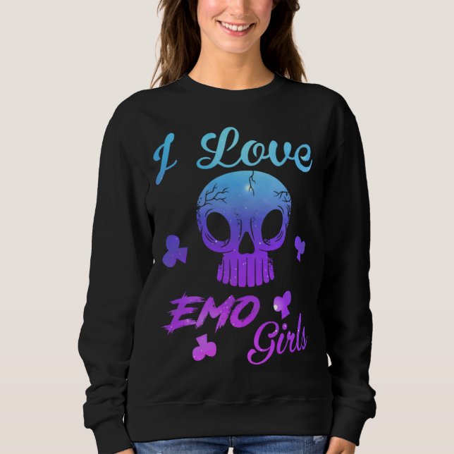 Camiseta Eu amo garotos Emo  Eu amo garotas Emo  Emo Goth M (Frente)