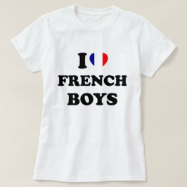 Camiseta Eu Amo Garotos Franceses