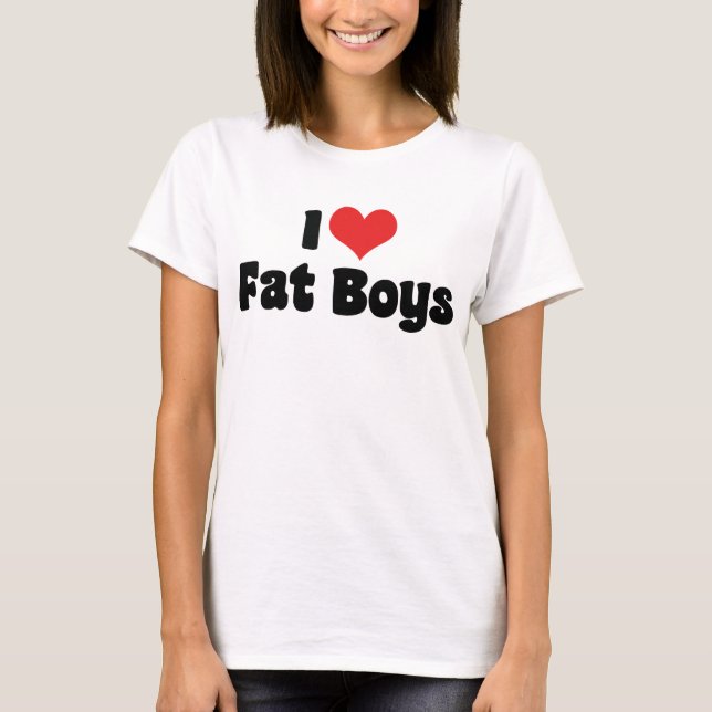 Camiseta Eu Amo Garotos Gordos (Frente)
