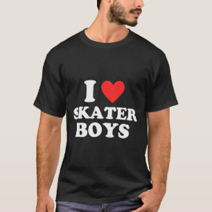 Camiseta Eu Amo Garotos Skatistas Engraçados Skateboarding