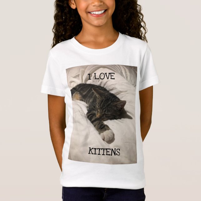 Camiseta Eu Amo Gatinhos (Frente)