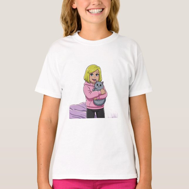 Camiseta Eu amo gato (Frente)