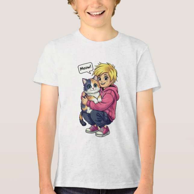 Camiseta Eu amo gato (Frente)