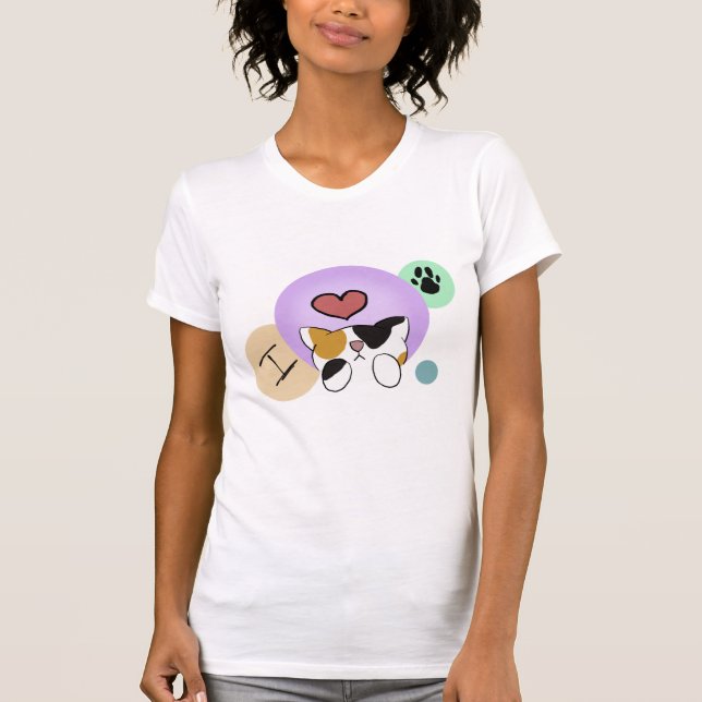 Camiseta Eu Amo Gato Calcio (Frente)