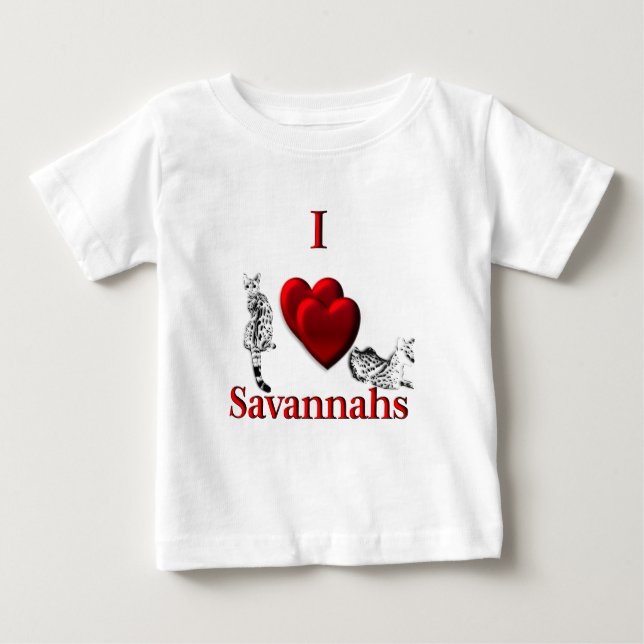 Camiseta Eu Amo Gato Savannah (Frente)