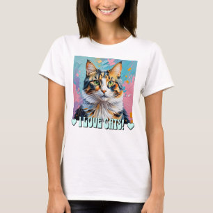 Camiseta Eu Amo Gatos!