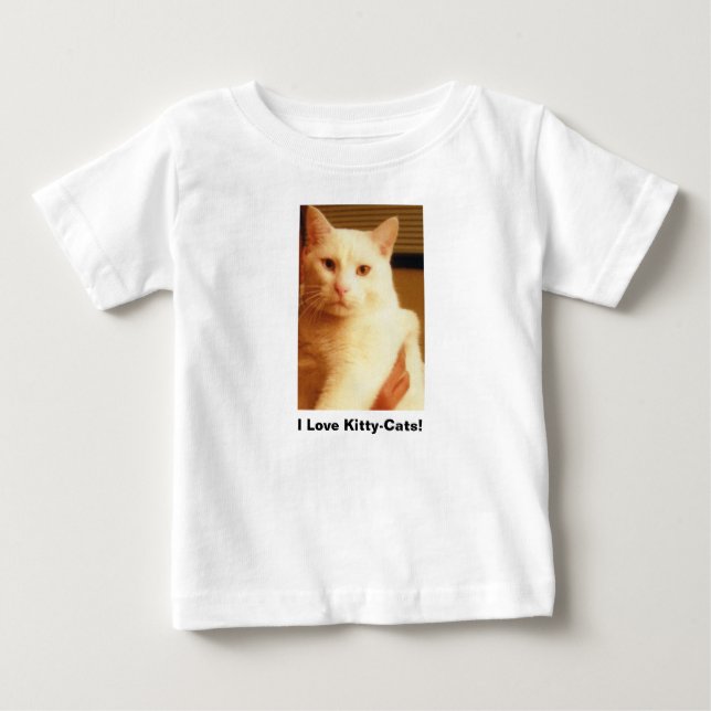 Camiseta "Eu Amo Gatos" (Frente)
