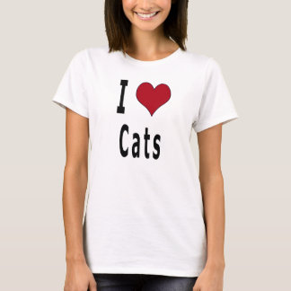 Camiseta Eu amo gatos