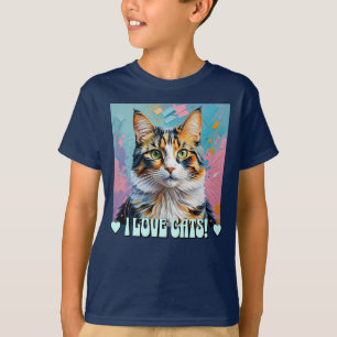 Camiseta Eu Amo Gatos!