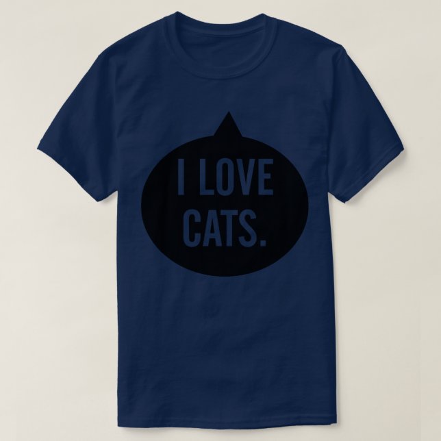Camiseta Eu amo gatos (Frente do Design)