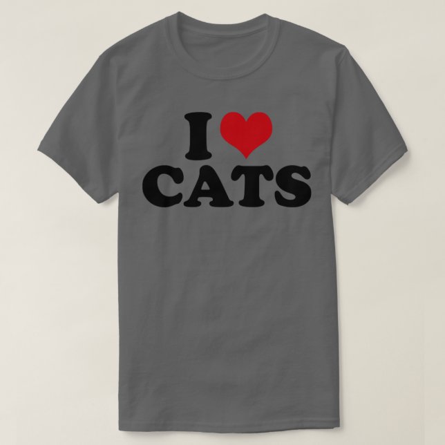 Camiseta Eu Amo Gatos (Frente do Design)