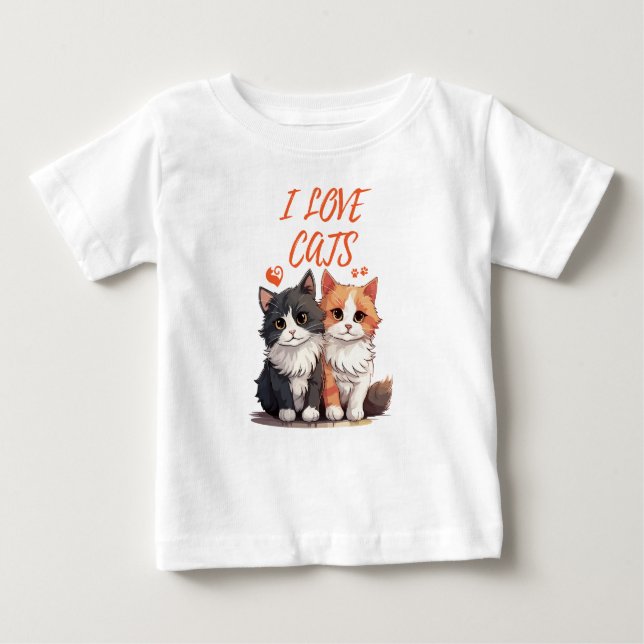 CAMISETA EU AMO GATOS (Frente)
