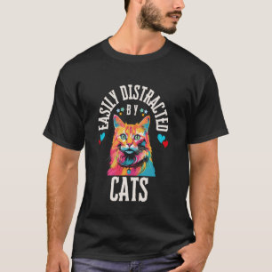CAMISETA EU AMO GATOS AMANTES DE GATOS PRESENTE COLORIDO