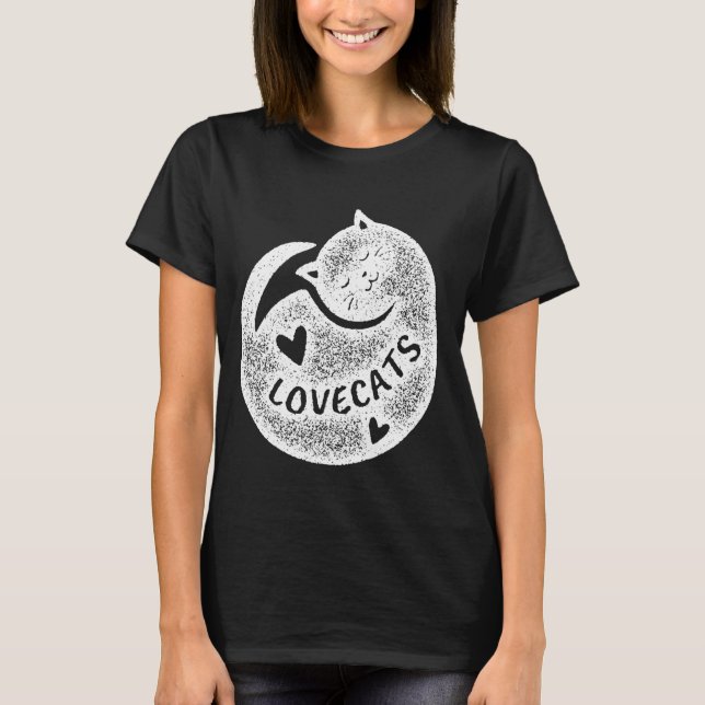 Camiseta Eu Amo Gatos Animais Felinos (Frente)