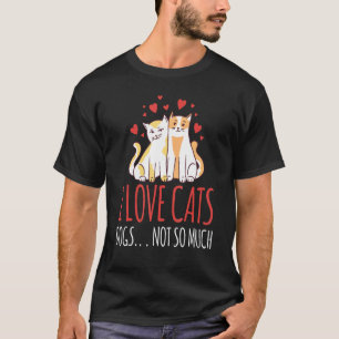 Camiseta Eu Amo Gatos Cachorros Não Tanto Gato Animal Pet
