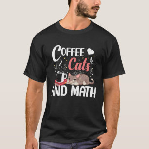 Camiseta Eu Amo Gatos De Matemática E Coração De Café Matem