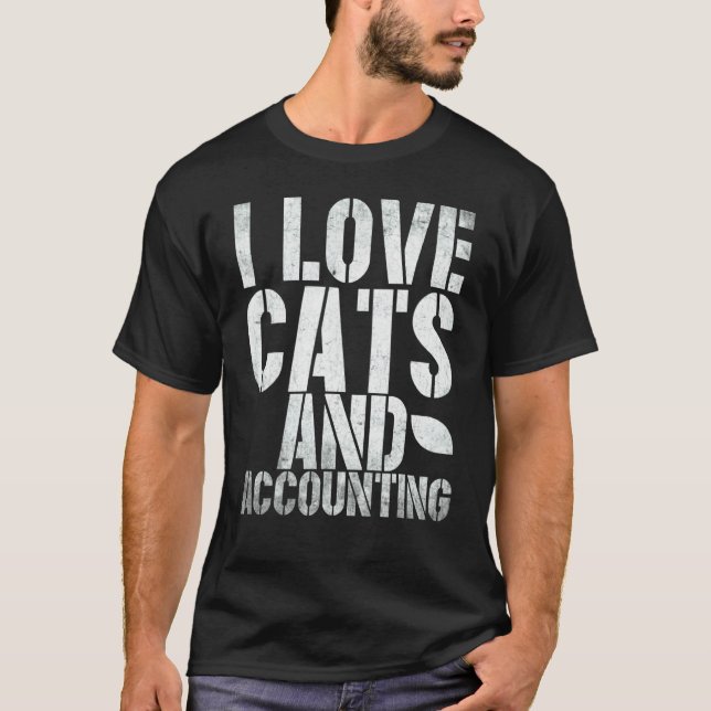 Camiseta Eu Amo Gatos E Contabilidade Cpa Contabilidade (Frente)