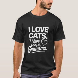 Camiseta Eu Amo Gatos Eu Amo Ser Uma Avó