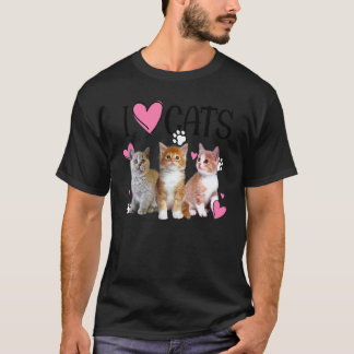 Camiseta Eu Amo Gatos Gato Eu Amo Gatinhos