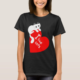 Camiseta Eu Amo Gatos gato gatinhos amigos animais coração