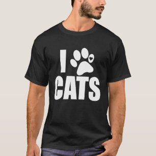Camiseta Eu Amo Gatos Gato Gato Gato Animais De Pata Gatinh