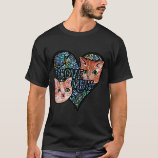 Camiseta Eu amo gatos laranja