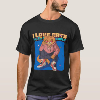 Camiseta Eu Amo Gatos Mais Do Que Pessoas, Gato
