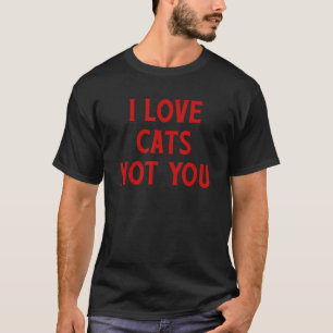 Camiseta Eu Amo Gatos Não Você Gatos
