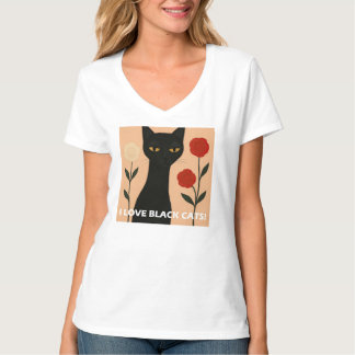 CAMISETA EU AMO GATOS NEGROS!