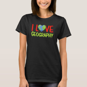 Camiseta Eu Amo Geografia Professor de Geografia Aluno Geog
