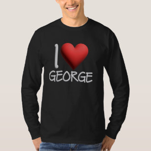 Camiseta Eu Amo George Name Personalizado Men Cara Amigo BF