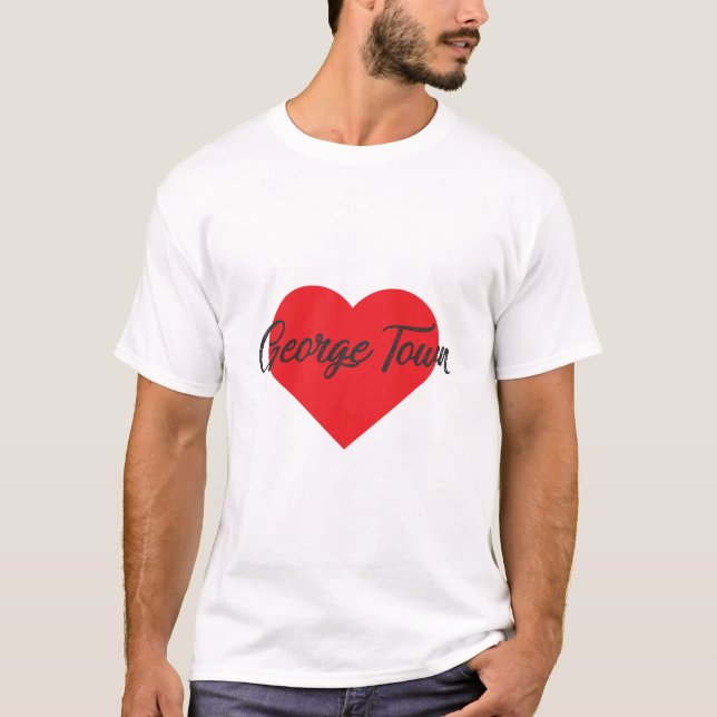 Camiseta Eu Amo George Town - Ilhas Cayman (Frente)