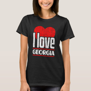 Camiseta Eu Amo Geórgia Melhor Estado De Origem Eu Corto Ge