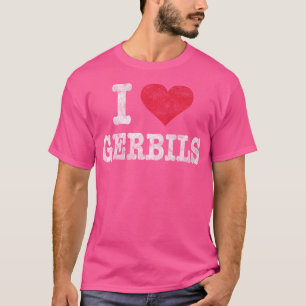 Camiseta Eu Amo Gerbils Engraçado