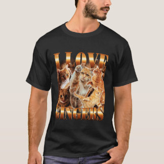 Camiseta Eu Amo Gingers Meme de Gato Engraçado Fofo Kitten